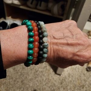 Multi-Color Stone Beaded Bracelets Selling All Qty 4